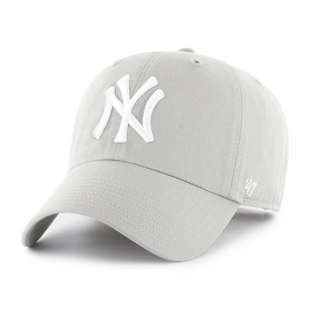'47 Brand New York Yankees Clean Up Adjustable Hat - Light Gray
