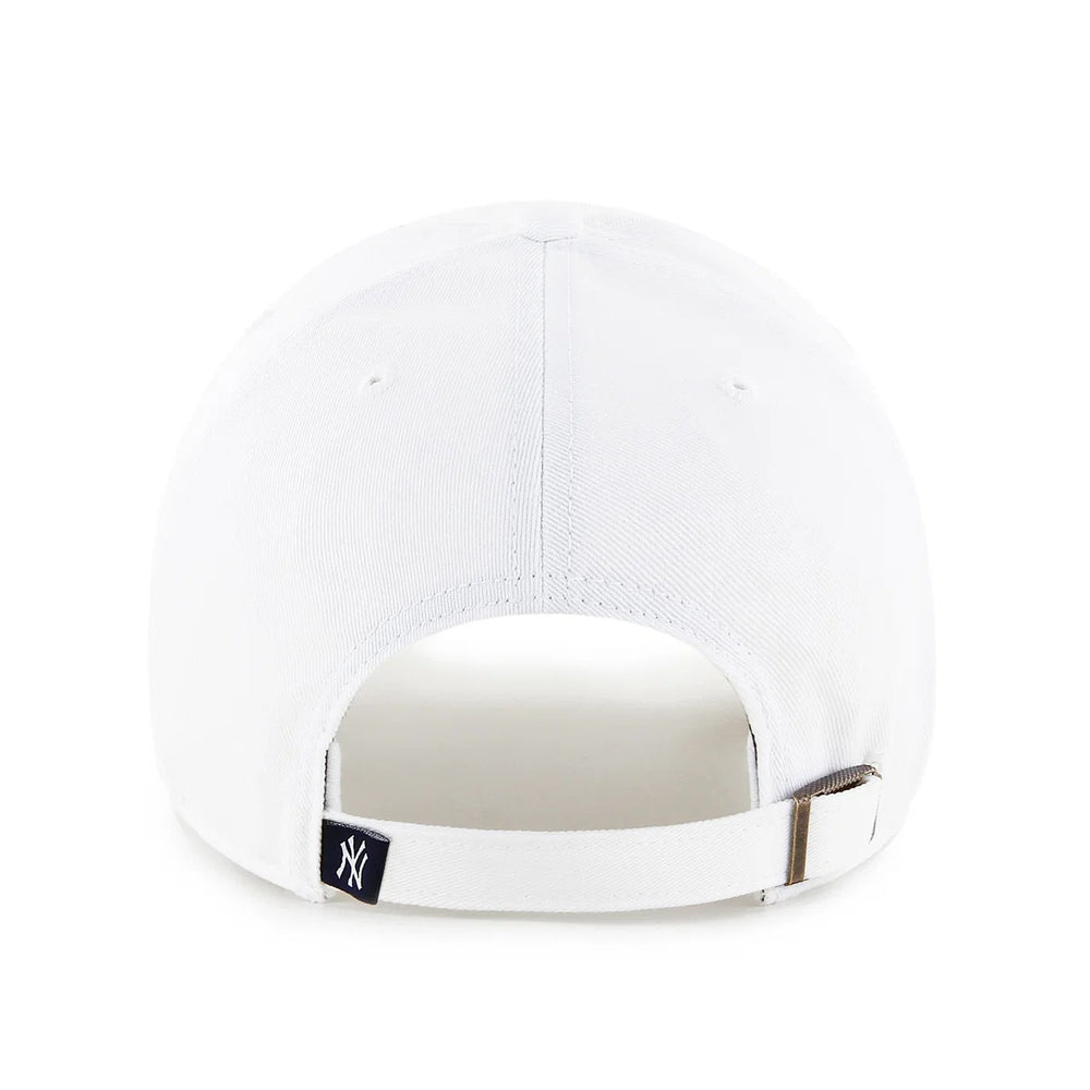 '47 Brand New York Yankees Clean Up Adjustable Hat - White/Gray Outline - Back