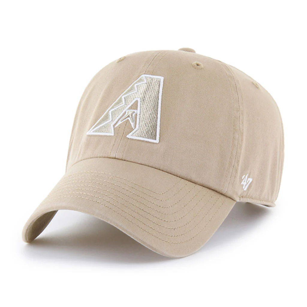 '47 Brand Arizona Diamondbacks Clean Up Adjustable Hat Khaki Front