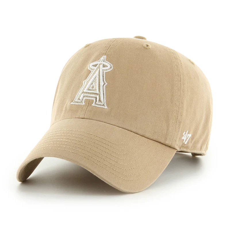 '47 Brand Los Angeles Angels Clean Up Adjustable Hat Khaki Front