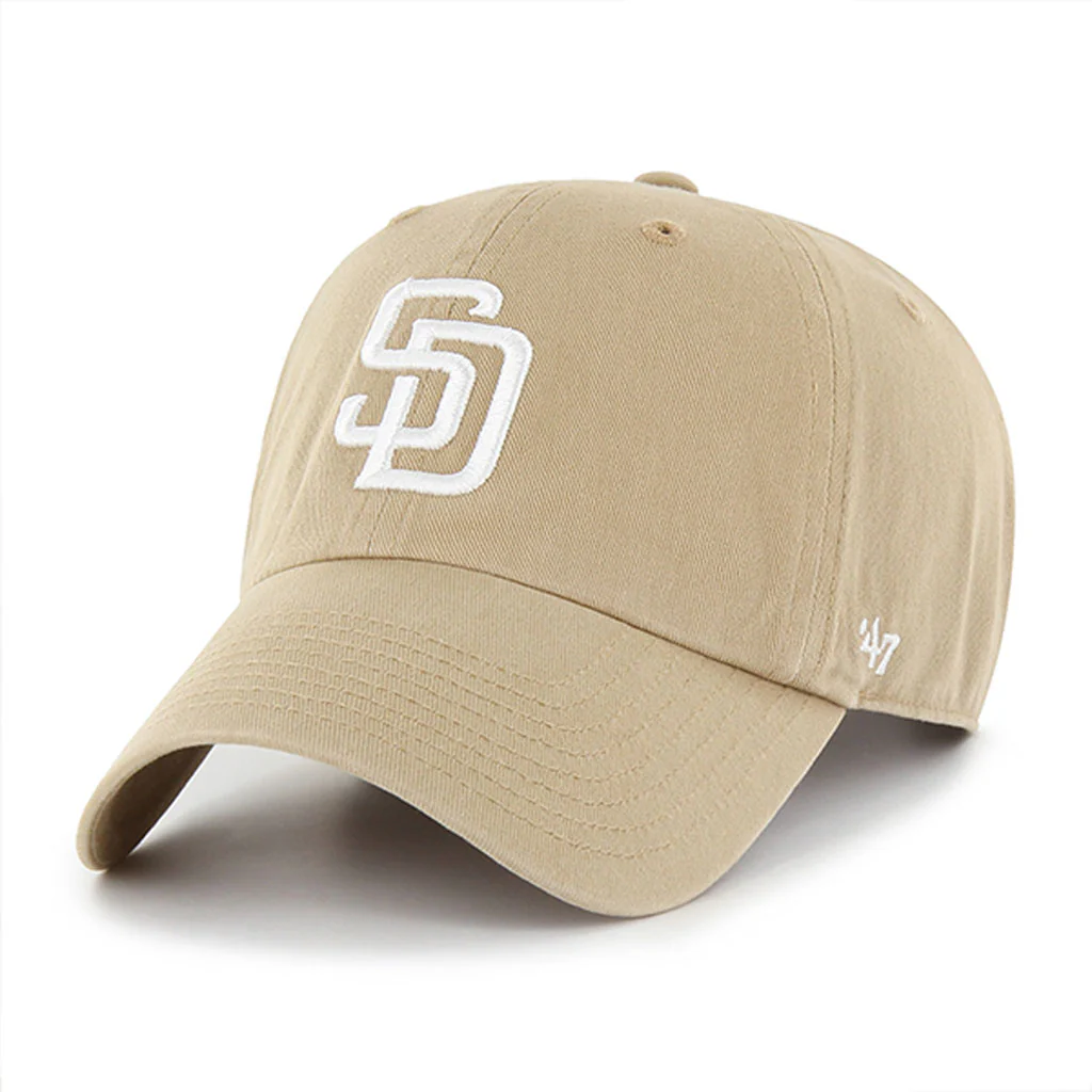 '47 Brand San Diego Padres Clean Up Adjustable Hat Khaki Front