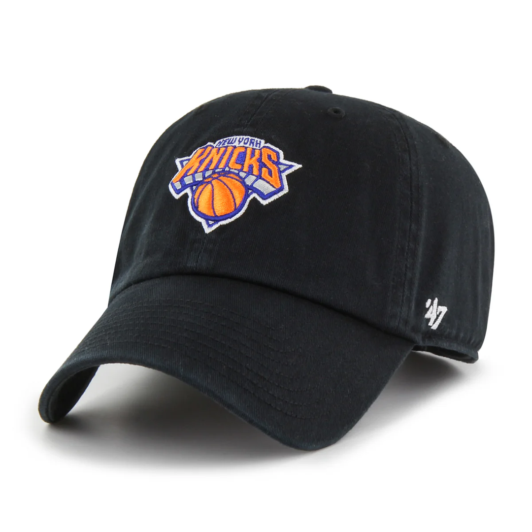 '47 Brand New York Knicks Clean Up Adjustable Hat - Black Front