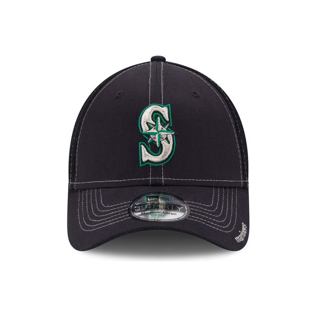 New Era Seattle Mariners Neo 39THIRTY Stretch Fit Hat - Navy