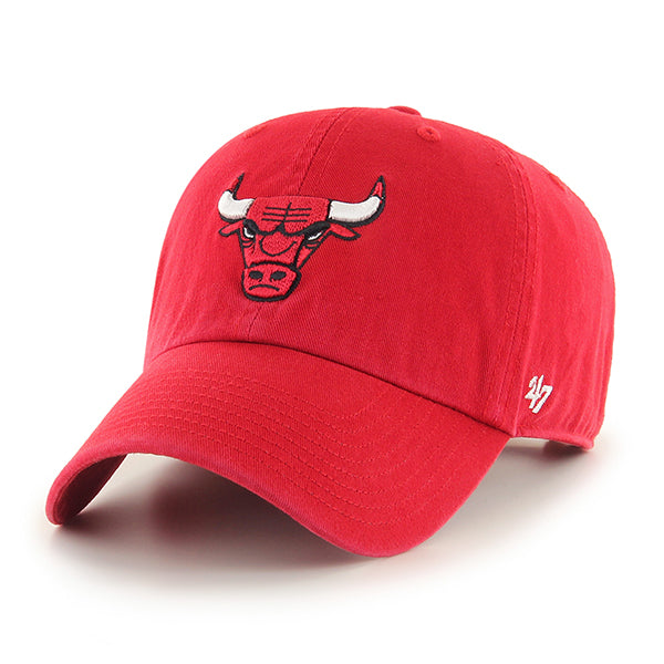 47 Brand Chicago Bulls Clean Up Adjustable Hat - Red - Front