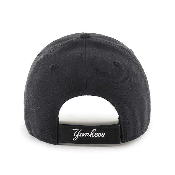47 Brand New York Yankees MVP Adjustable Hat - Black/White - Back