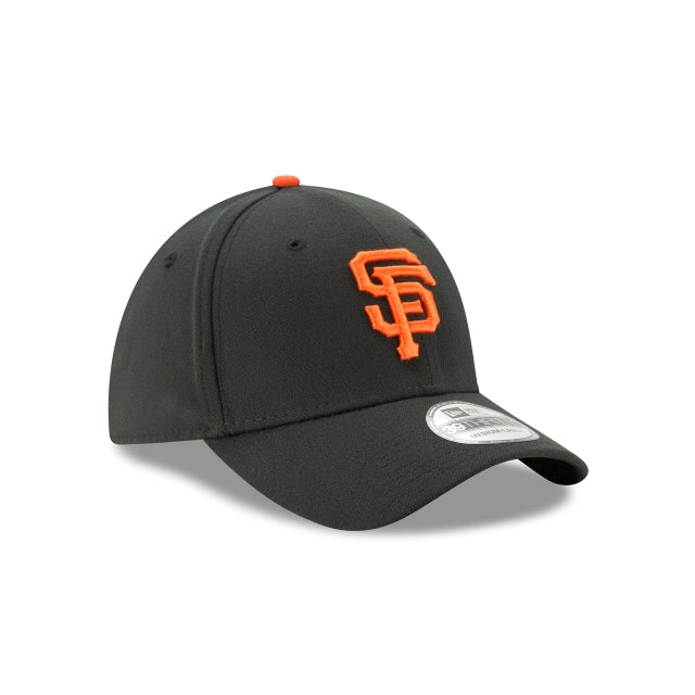 San Francisco Giants Classic 39THIRTY Stretch Fit Hat - Black / Orange Logo