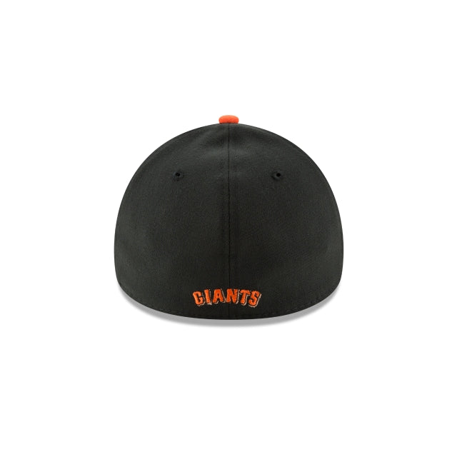 San Francisco Giants Classic 39THIRTY Stretch Fit Hat - Black / Orange Logo