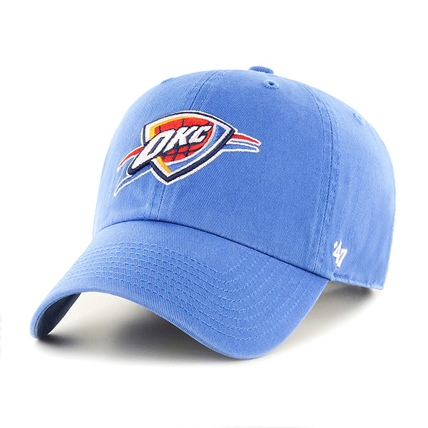 47 Brand Oklahoma City Thunder Clean Up Adjustable Hat - Blueraz - Front