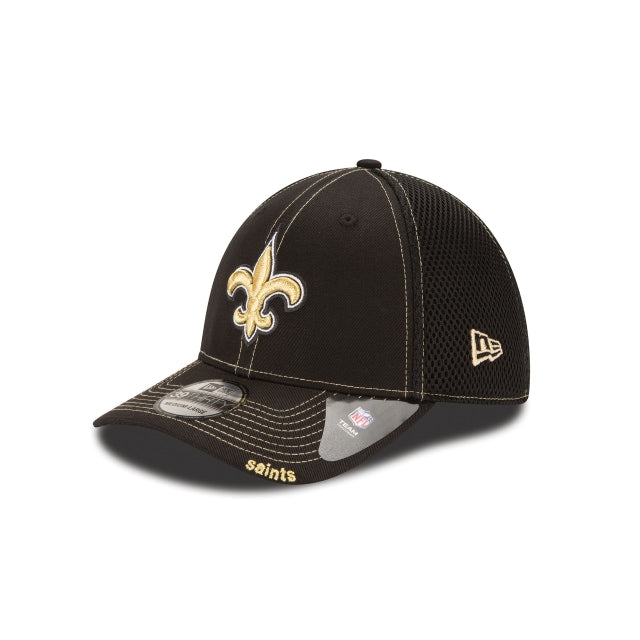 New Orleans Saints Neo 39THIRTY Stretch Fit Hat - Black / Team Colors
