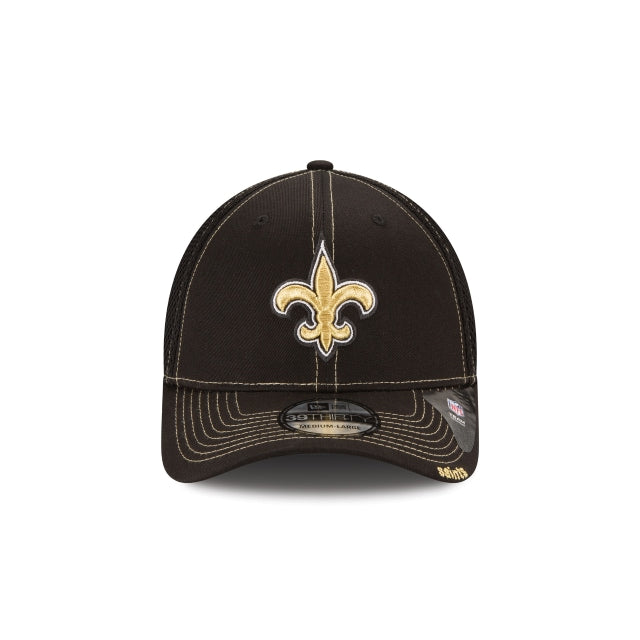 New Orleans Saints Neo 39THIRTY Stretch Fit Hat - Black / Team Colors