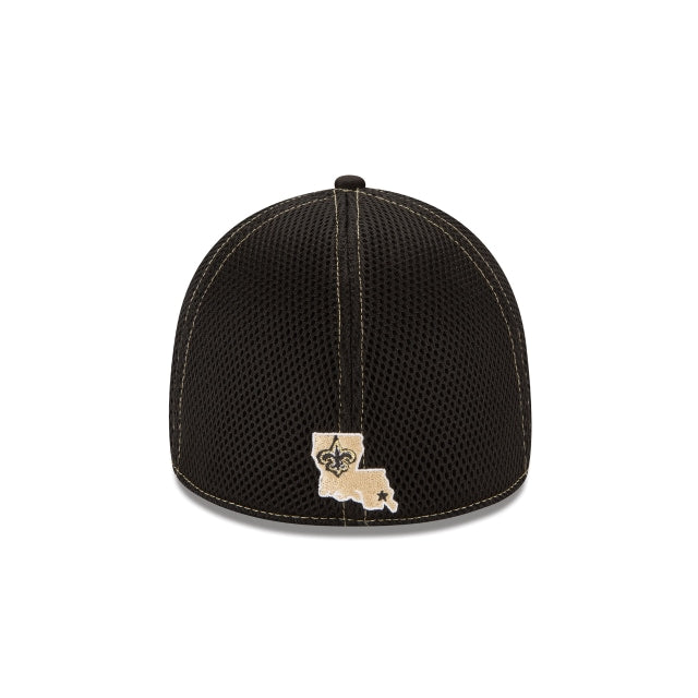 New Orleans Saints Neo 39THIRTY Stretch Fit Hat - Black / Team Colors