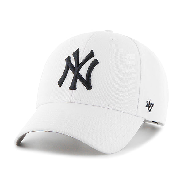 47 Brand New York Yankees MVP Adjustable Hat - White - Front