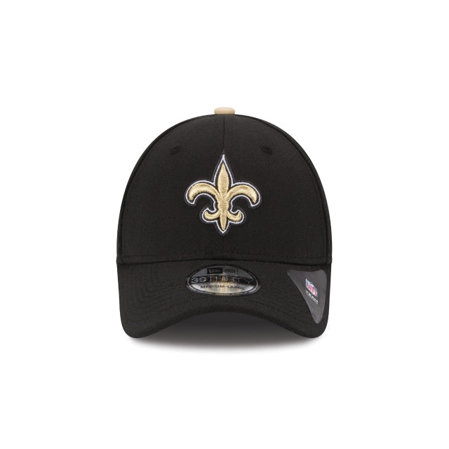New Orleans Saints Classic 39THIRTY Stretch Fit Hat - Black