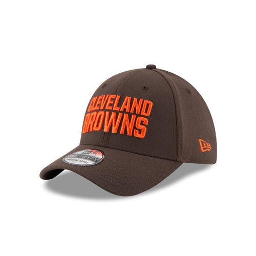 New Era Cleveland Browns Classic 39THIRTY Stretch Fit Hat - Brown / Orange Wordmark
