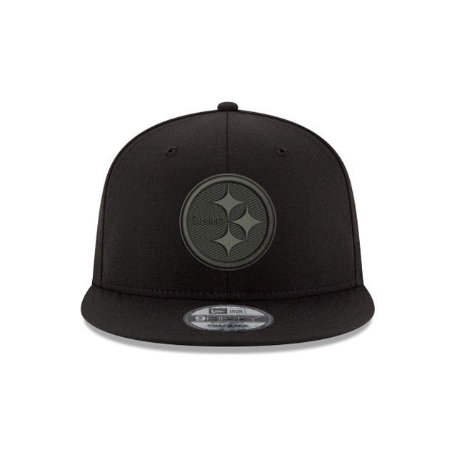 New Era Pittsburgh Steelers Black on Black 9FIFTY Snapback Hat - Black