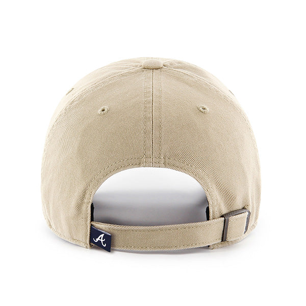 47 Brand Atlanta Braves Clean Up Adjustable Hat - Khaki - Back