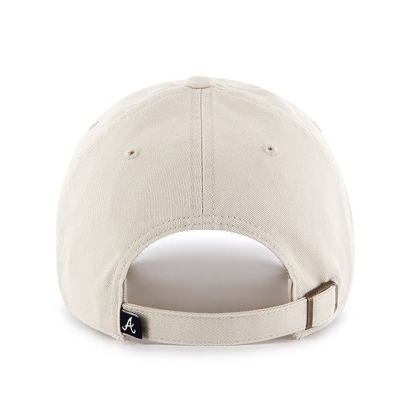 47 Brand Atlanta Braves Clean Up Adjustable Hat - Natural - Back