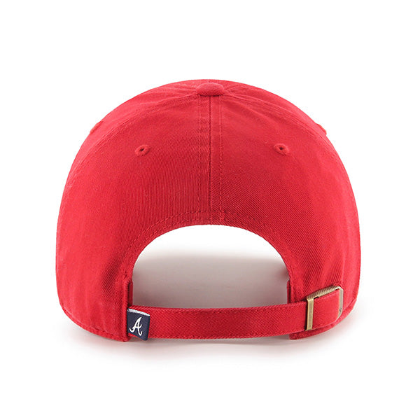 47 Brand Atlanta Braves Clean Up Adjustable Hat - Red - Back