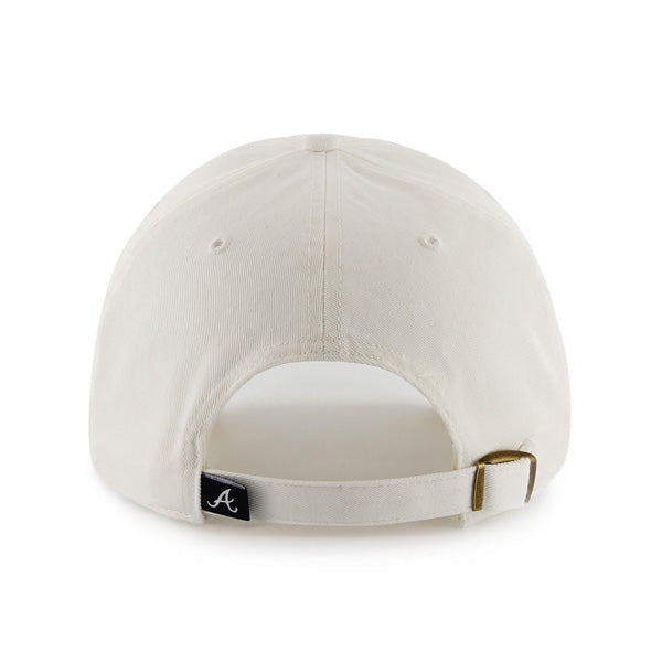 47 Brand Atlanta Braves Clean Up Adjustable Hat - White/Red Bat - Back