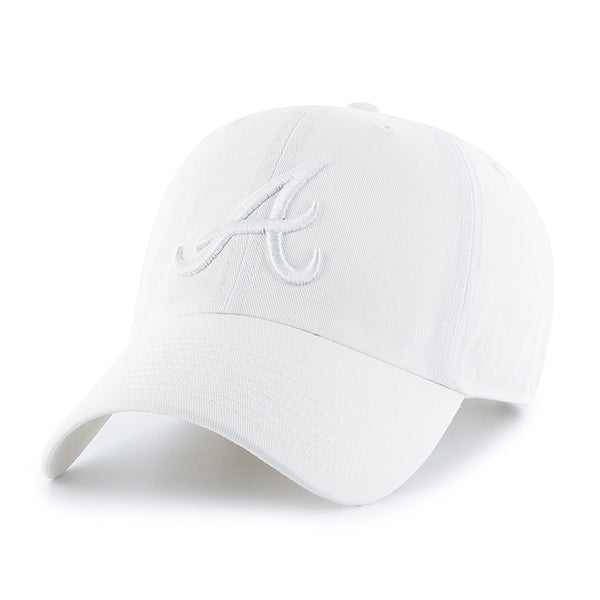 47 Brand Atlanta Braves Clean Up Adjustable Hat - White - Front