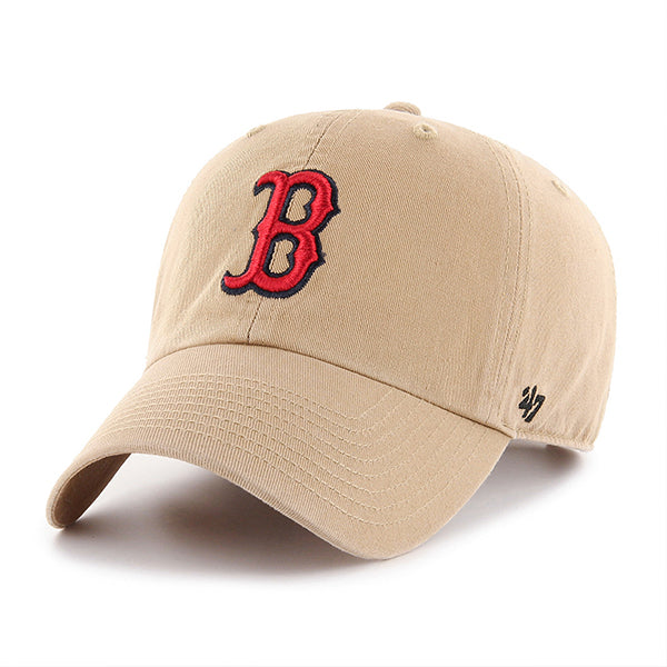 47 Brand Boston Red Sox Clean Up Adjustable Hat - Khaki - Front