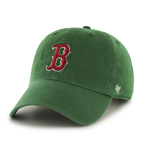 47 Brand Boston Red Sox Clean Up Adjustable Hat - Kelly Green - Front