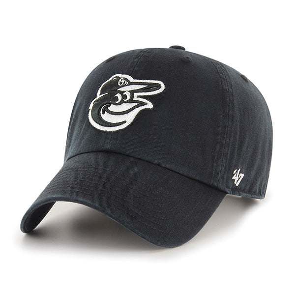 47 Brand Baltimore Orioles Clean Up Adjustable Hat - Black/Black - Front