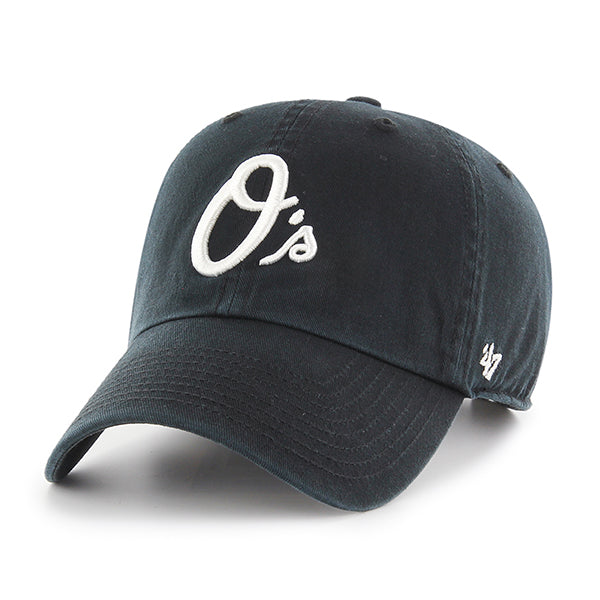 47 Brand Baltimore Orioles Clean Up Adjustable Hat - Black/White - Front