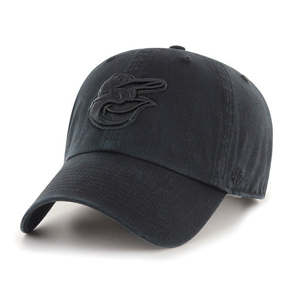 47 Brand Baltimore Orioles Clean Up Adjustable Hat - Black/Black - Front