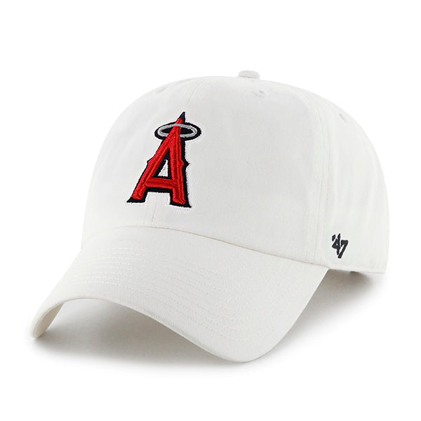 47 Brand Los Angeles Angels Clean Up Adjustable Hat - White - Front