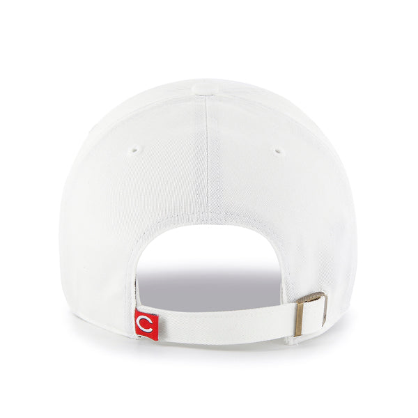 47 Brand Cincinnati Reds Clean Up Adjustable Hat - White - Back