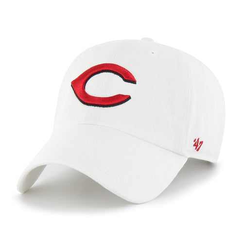 '47 Brand Cincinnati Reds Clean Up Adjustable Hat - White