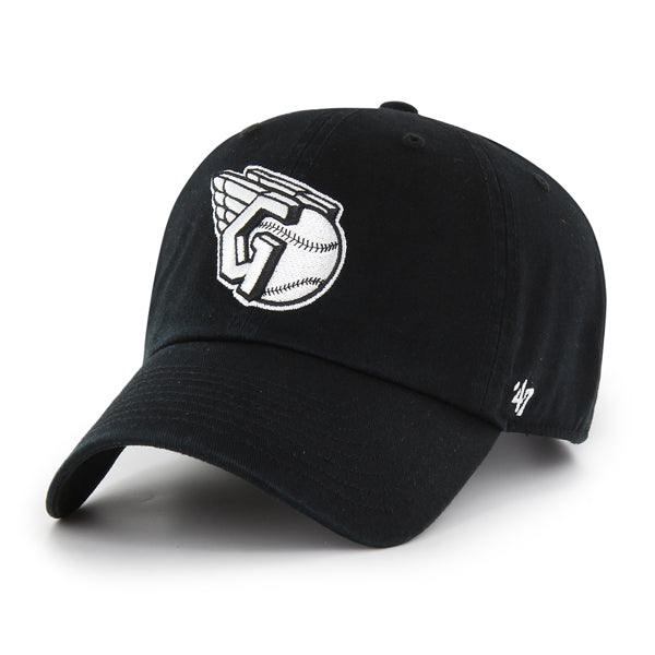47 Brand Cleveland Guardians Clean Up Adjustable Hat - Black/Black - Front