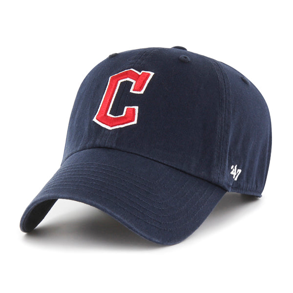 47 Brand Cleveland Guardians Clean Up Adjustable Hat - Navy/Red - Front