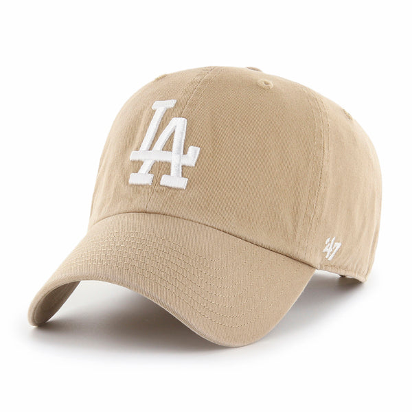 47 Brand Los Angeles Dodgers Clean Up Adjustable Hat - Khaki - Front