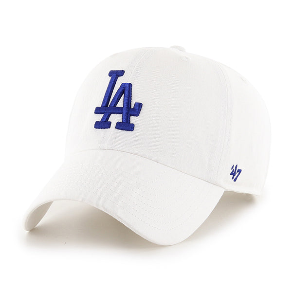47 Brand Los Angeles Dodgers Clean Up Adjustable Hat - White - Front