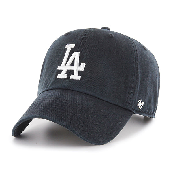 47 Brand Los Angeles Dodgers Clean Up Adjustable Hat - Black - Front