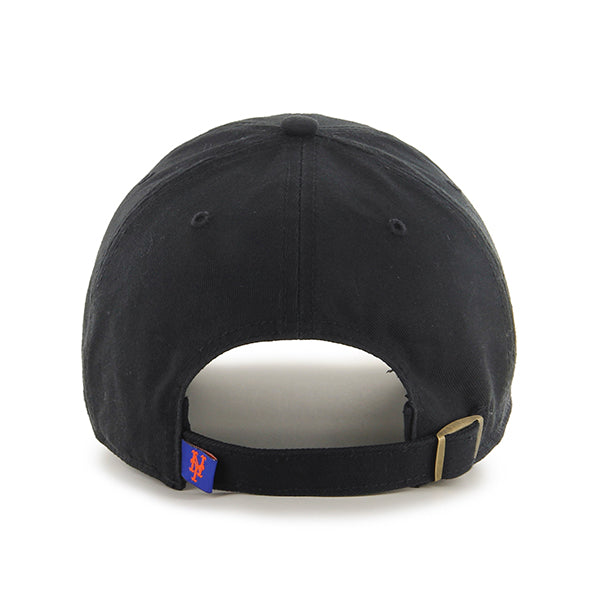 47 Brand New York Mets Clean Up Adjustable Hat - Black/Orange - Back
