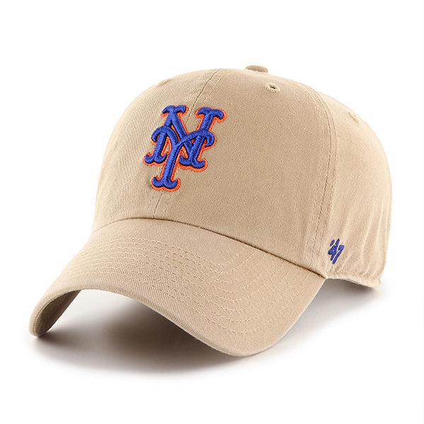 47 Brand New York Mets Clean Up Adjustable Hat - Khaki - Front