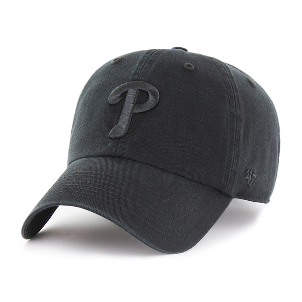 47 Brand Philadelphia Phillies Clean Up Adjustable Hat - Black/Black - Front