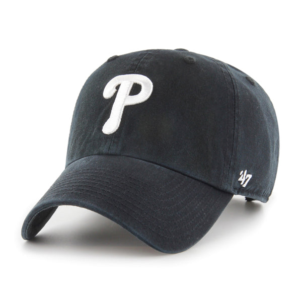 47 Brand Philadelphia Phillies Clean Up Adjustable Hat - Black/White - Front