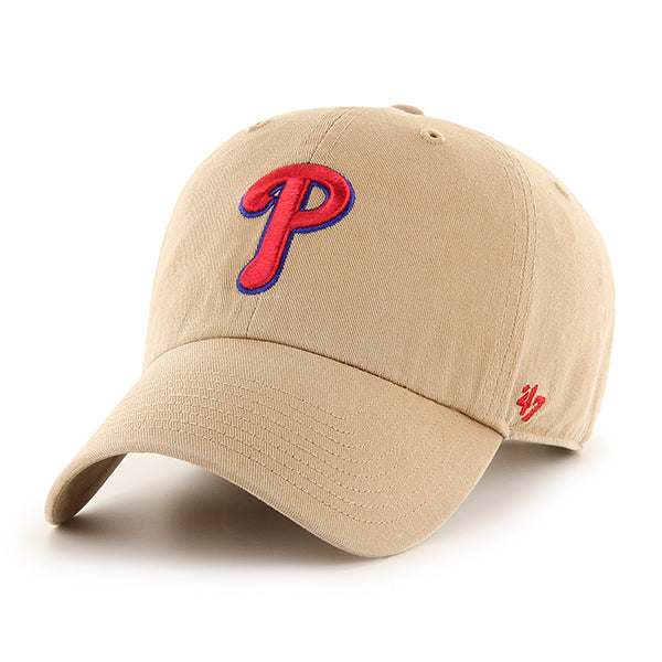 47 Brand Philadelphia Phillies Clean Up Adjustable Hat - Khaki - Front