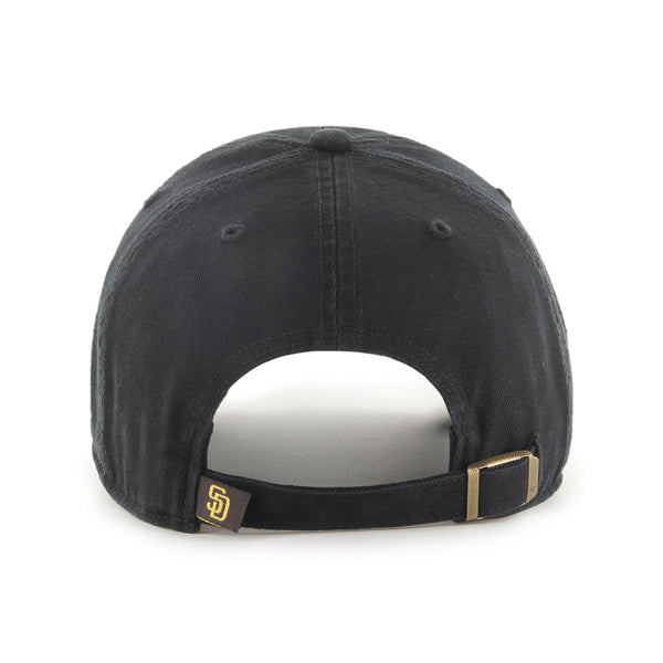 47 Brand San Diego Padres Clean Up Adjustable Hat - Black - Back