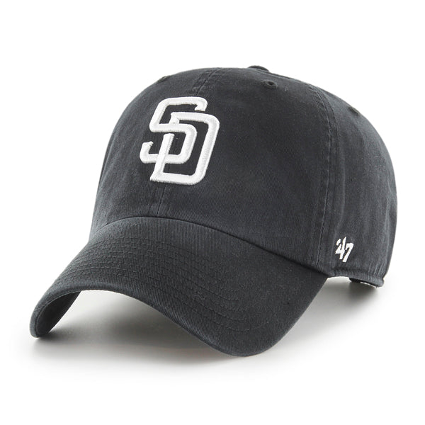 47 Brand San Diego Padres Clean Up Adjustable Hat - Black - Front
