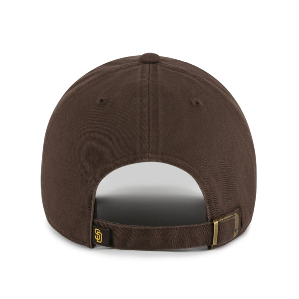 47 Brand San Diego Padres Clean Up Adjustable Hat - Brown - Back