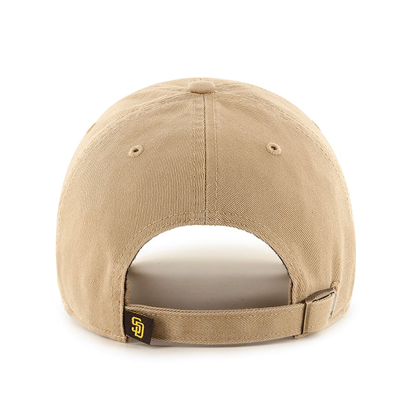 47 Brand San Diego Padres Clean Up Adjustable Hat - Khaki - Back
