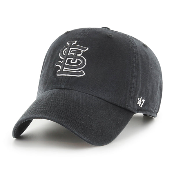 47 Brand St. Louis Cardinals Clean Up Adjustable Hat - Black/Black - Front