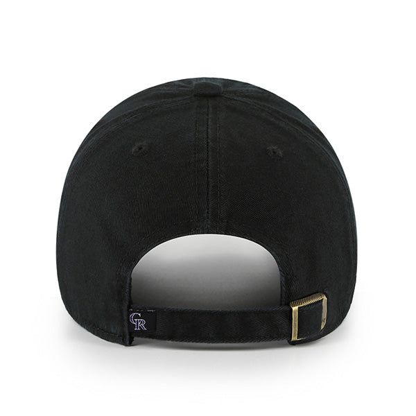 47 Brand Colorado Rockies Clean Up Adjustable Hat - Black/Purple - Back