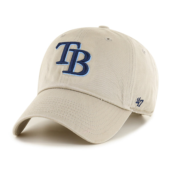 47 Brand Tampa Bay Rays Clean Up Adjustable Hat - Khaki - Front