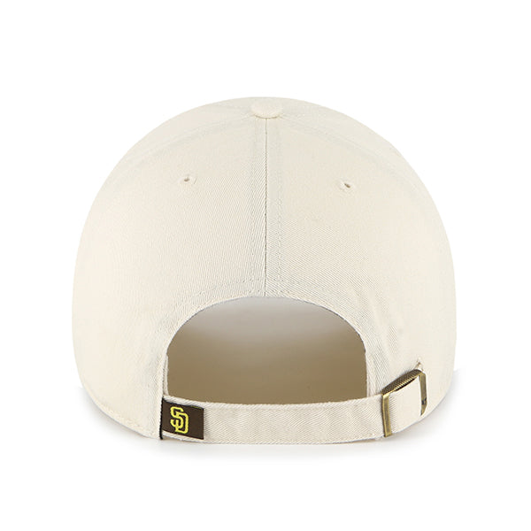 47 Brand San Diego Padres Clean Up Adjustable Hat - Natural - Back